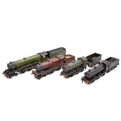 Lot 238 - Four O gauge clockwork steam locomotives and tenders