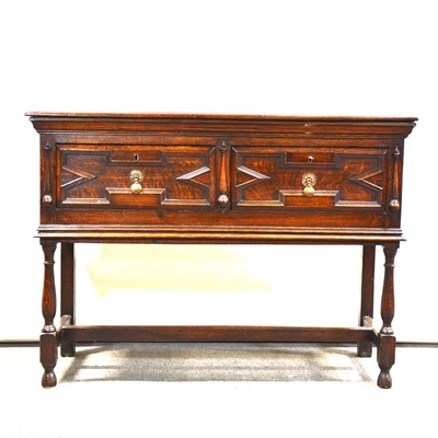 Lot 123 - Jacobean style oak dresser base