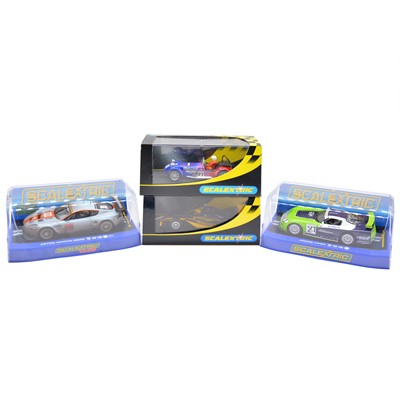 Lot 127 - Four Scalextric slot cars, boxed
