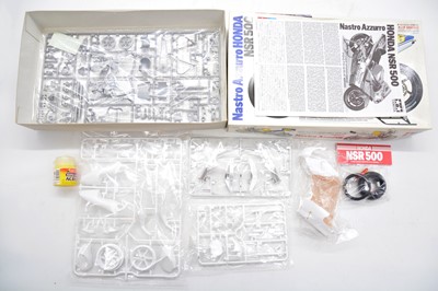 Lot 136 - Three Tamiya model Honda kits, unbuilt, boxed