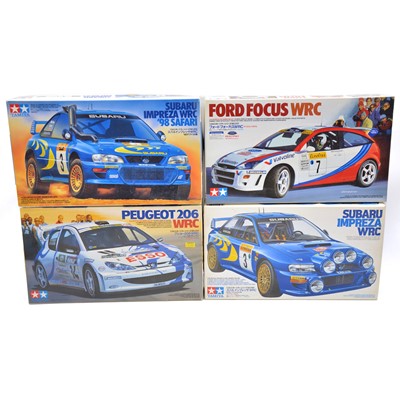 Lot 141 - Four Tamiya WRC kits, boxed