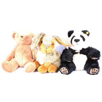 Lot 107 - Three boxes of various soft toys,including...