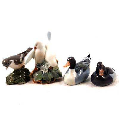 Lot 15 - Four Royal Copenhagen birds.