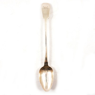 Lot 285 - A Georgian provincial silver basting spoon, Robert Cattle and James Barber, York 1810.