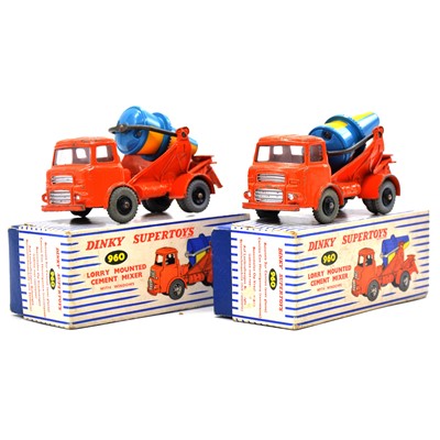 Lot 5 - Two Dinky Supertoys 960 cement mixers, boxed