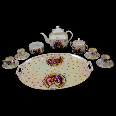 Lot 9 - Royal Vienna style lustred part coffee cabaret set