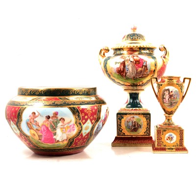 Lot 44 - Three items of Royal Vienna decorative porcelain