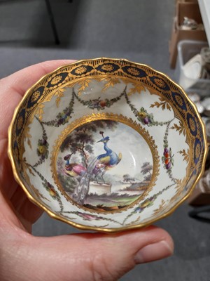Lot 26 - Small group of English porcelain teawares, and two Continental coffee cans