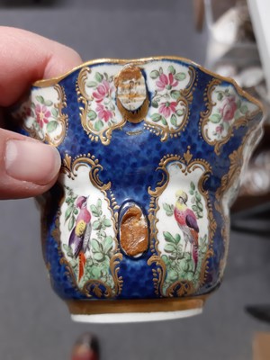 Lot 26 - Small group of English porcelain teawares, and two Continental coffee cans