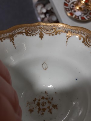 Lot 26 - Small group of English porcelain teawares, and two Continental coffee cans