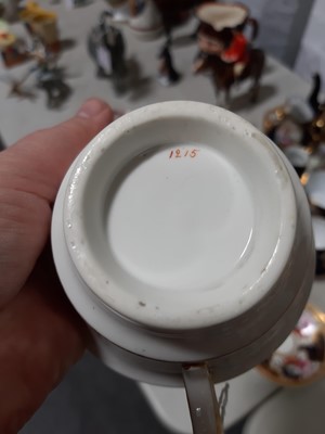Lot 26 - Small group of English porcelain teawares, and two Continental coffee cans
