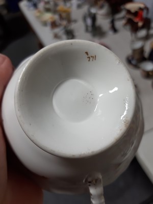 Lot 26 - Small group of English porcelain teawares, and two Continental coffee cans