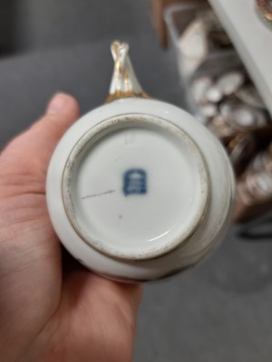 Lot 26 - Small group of English porcelain teawares, and two Continental coffee cans