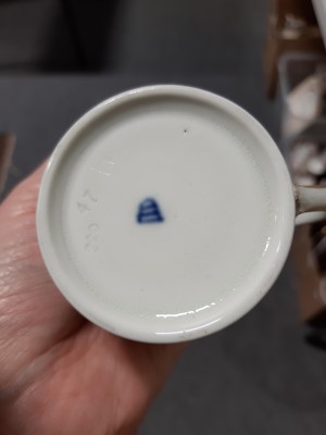 Lot 26 - Small group of English porcelain teawares, and two Continental coffee cans