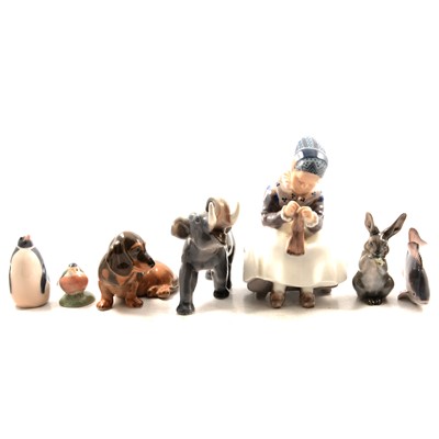 Lot 60 - Eleven Royal Copenhagen figurines.