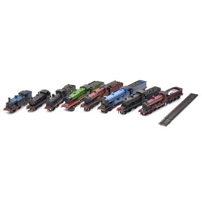 Lot 289 - Eight white metal kit built OO gauge steam locomotives