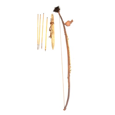 Lot 165 - Two Fortnum & Mason hampers, tribal bow, quiver and arrows.