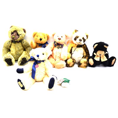 Lot 198 - Seven teddy bears, including Dean's bears, Charlie bears, Boyd's and others