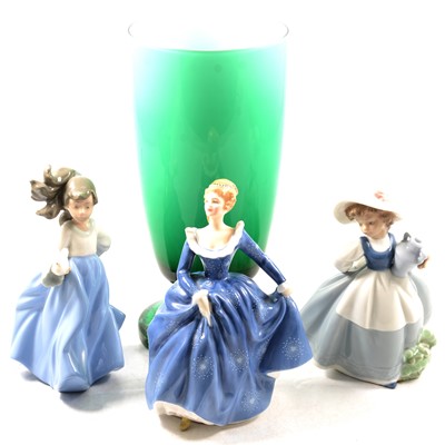 Lot 39 - Royal Doulton figures, Lladro, Nao, etc.