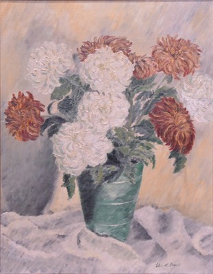 Lot 257 - Elsie M Bennett, Still life of flowers in a vase