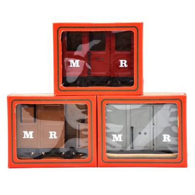 Lot 228 - Three Mamod O gauge wagons, boxed.