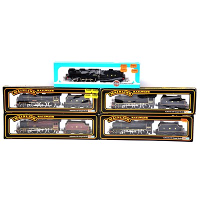 Lot 314 - Five Mainline and Airfix OO gauge steam locomotives with tender, boxed