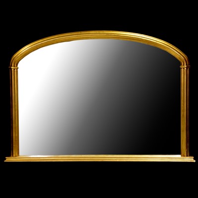 Lot 437 - Modern gilt framed overmantel mirror