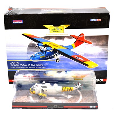 Lot 48 - Two Corgi die-cast aircraft, including Catalina and Sea King, boxed