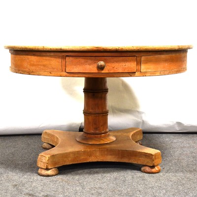 Lot 414 - Pine drum top rent table
