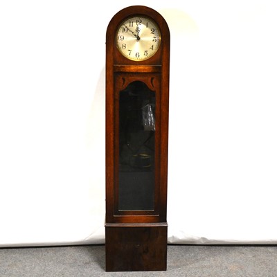 Lot 349 - 1930s oak longcase clock