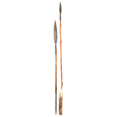 Lot 434 - Two African spears