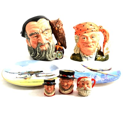 Lot 35 - Royal Doulton character jugs and other collectors plates