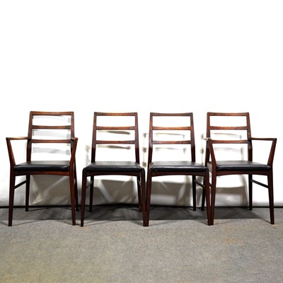Lot 503 - Set of six Mid-Century afromosia dining chairs, attributed to Richard Hornby for Fyne Ladye