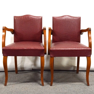 Lot 329 - Pair of French bridge chairs