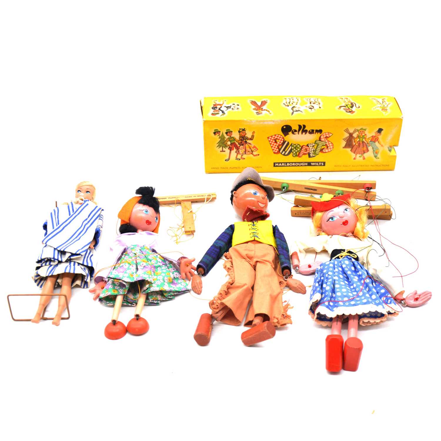 Lot 167 - Three Pelham puppets and Mattel Barbie