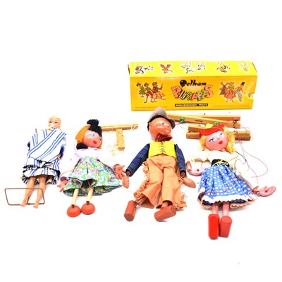 Lot 167 - Three Pelham puppets and Mattel Barbie