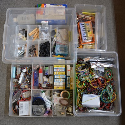 Lot 398 - Marklin HO gauge model railway wiring, electronics, lighting sets, and others