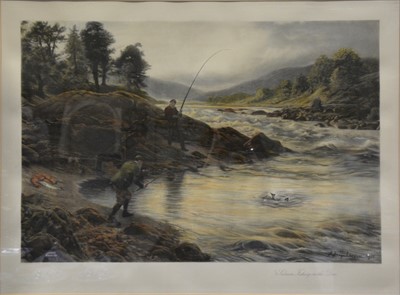 Lot 342 - After Joseph Farquharson, Salmon Fishing on the Dee