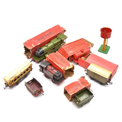 Lot 270 - Hornby O gauge locomotives, wagons, track and trackside accessories, some boxed