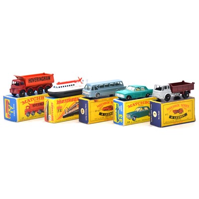 Lot 144 - Five Matchbox die-cast vehicles, boxed