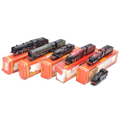 Lot 384 - SIx Hornby OO gauge locomotives, mostly boxed