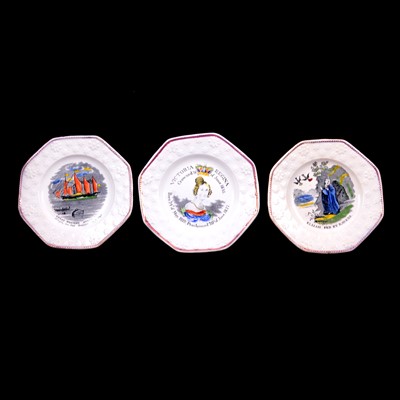 Lot 21 - Three Staffordshire printed plates