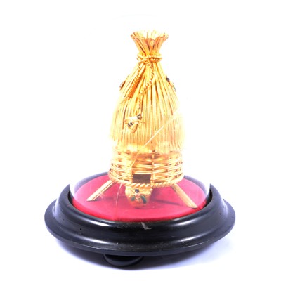 Lot 182 - Palais Royal style gilt metal hive-shape...