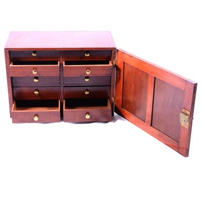 Lot 198 - Victorian mahogany collectors’ cabinet, door...
