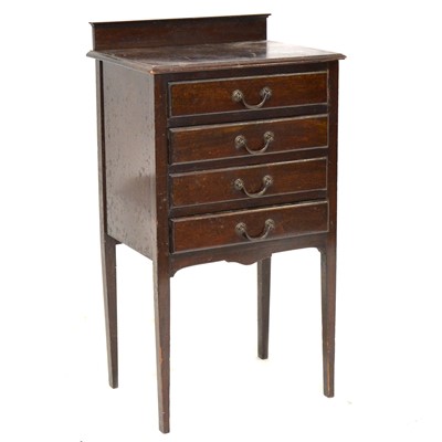 Lot 525 - Edwardian stained wood music cabinet