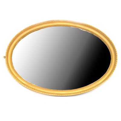 Lot 438 - Gilt framed oval wall mirror