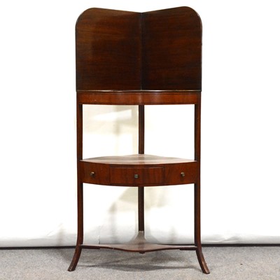 Lot 362 - Victorian mahogany corner washstand.