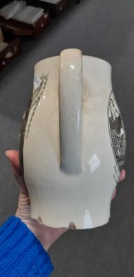 Lot 47 - Pearlware blue and white jug, circa.1800,...