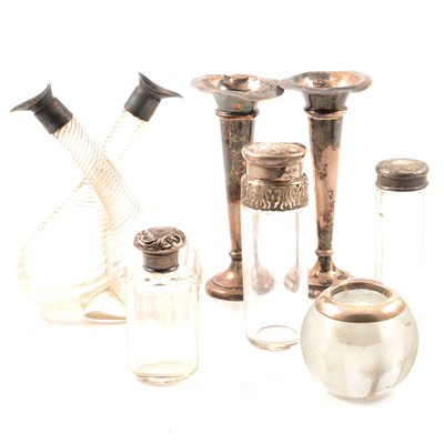 Lot 225 - Collection of silver-mounted bottles and strikers