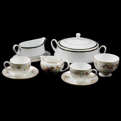 Lot 117 - Hanover Green part dinner service, Wedgwood teaware.